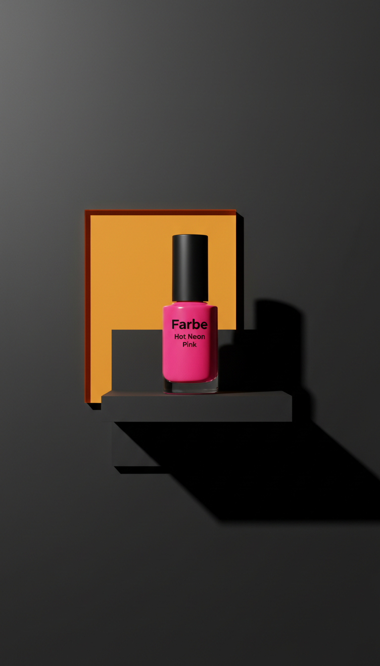 Neonpink Nagellack mit Extra-Glanz