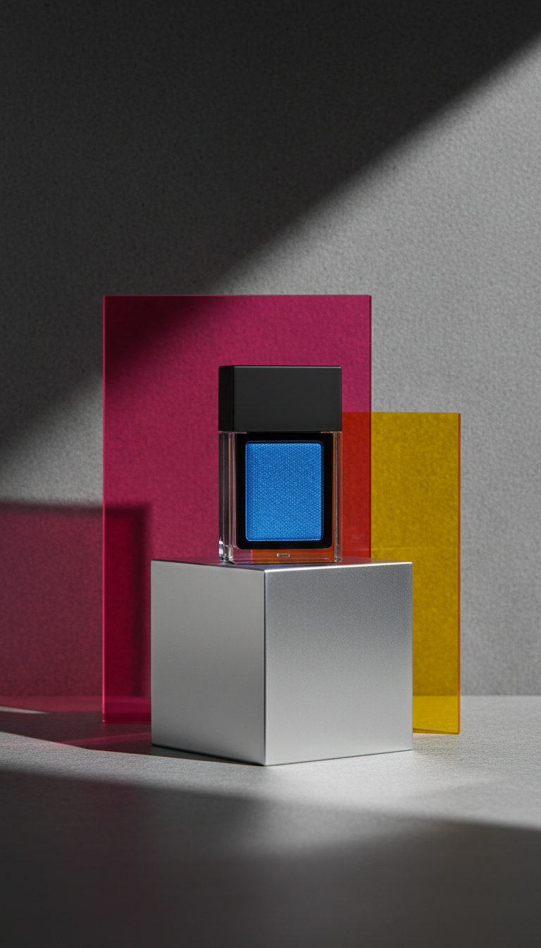 Elektrisch blaues Lidschatten-Finish